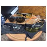 Assortment of wrap-around safety glasses and