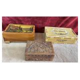 Cedar wood trinket box, , vintage Tampa Nugget
