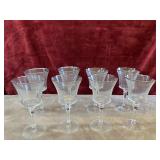 Bundle vintage Tiffin crystal wine glasses.