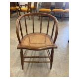 Antique barrel-back firehouse Windsor chair.