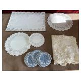 Bundle paper lace doily placemats ,crochet