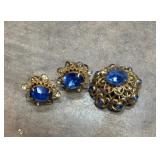 Vintage 1960s Czechoslovakian-style gold-tone