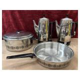 Bundle preset coffee pots and flatware stainless