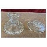 Glass candle holders.