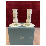 Lenox Christmas candle holders.