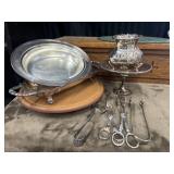Vintage footed silver plated Poole Silver