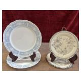 Noritake Lacewood Gold plates,and Gorham Peonies