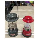 Coleman camping lanterns.