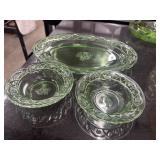 Uranium depression glass pieces in the Cameo