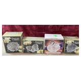 Bundle of lead crystal trinket boxes