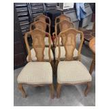 Set of 6 Vintage French Provincial dining chairs.