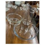 Pyrex oval casserole Dish, clear Marinex Glass