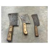 3 pc. Briddell , Royal Brand, meat cleaver, and