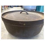 Vintage footed cast-iron camp oven (or