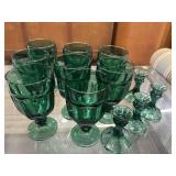 Vintage Libbey Duratuff Gibraltar emerald green