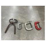 Vintage sm. and med. -sized Adjustable Clamps and