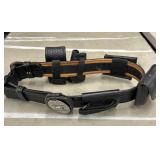 Black leather security guard duty belt.