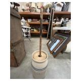 Vintage  stoneware crock butter churn