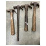 Bundle of Antique forged hammers.