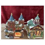 Lighted  porcelain cathedral and Town Church
