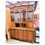 French Provincial Style China Cabinet. The top