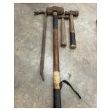 Striking tools and steel wrecking bar