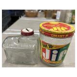 Vintage logo Cabin syrup glass bottle coin bank