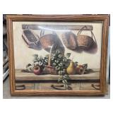 Framed still life print, by artist Marilyn Rea.
