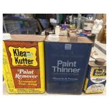 Vintage tin cans Klean-Kutter Paint Remover,