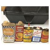 Vintage  metal tin cans Cardinal Brand Lighter