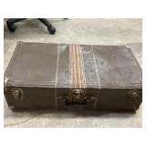 Vintage mid -20th-century metal travel suitcase