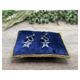 Sterling silver vintage screw-back earrings