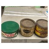 Vintage  green metal tins waxes Turtle Wax Super