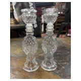 2 vintage Avon "Regency" clear pressed glass