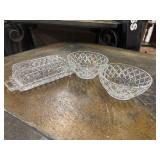 Vintage Anchor Hocking Wexford clear pressed