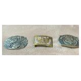 Solid brass belt buckle American bald eagle,