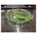 Uranium glass, vintage 1930s green depression