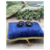Vintage screw-back earrings. stamped with