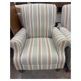 Striped Havertys reclining chair.