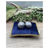 .925 Vintage sterling silver clip-on earrings.