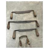 Antique draw knife wood working tools.