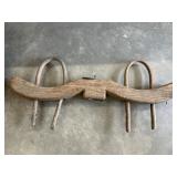 Antique wooden ox yoke (specifically a
