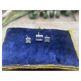3 stud earrings not matching. Marked .925.