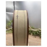 .925 Sterling silver delicate box chain necklace.