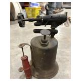 Vintage brass iron gasoline or kerosene blowtorch