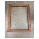 Handcrafted solid wood floating canvas frame.