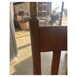 Vintage Schoolhouse, solid oak slat-back chair.