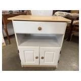 White Kitchen Cabinet Microwave Stand
