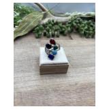 .925 Handcrafted sterling silver multi-stone