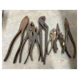 Bundle of Antique pliers.
